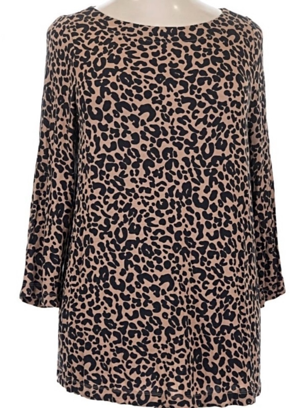 18/20 Lane Bryant Leopard Print Dreamfeel Tee in Tan and Black
